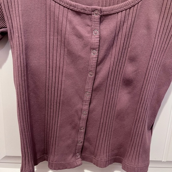 SO Purple Button Down Top Spring Coquette Cottagecore Feminine Summer cute y2k - Picture 4 of 8